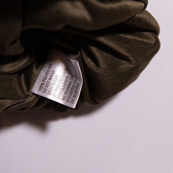 Ieena Mac Duggal Jersey knit Stretch One Shoulder Ruched Cocktail Dress Olive 6 - Picture 4 of 5